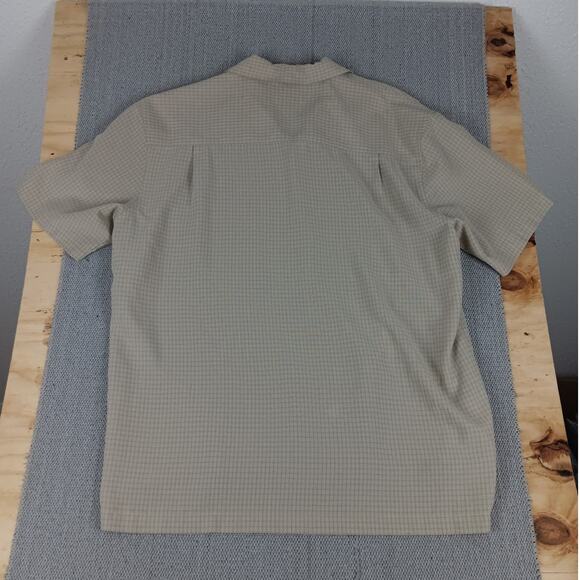 Woolrich Shirt Men's XL Beige Barley Outdoor Breathable Checkered Modal Blend - Picture 6 of 11